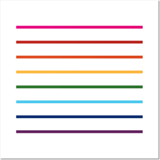 Thin Lines Rainbow Posters and Art